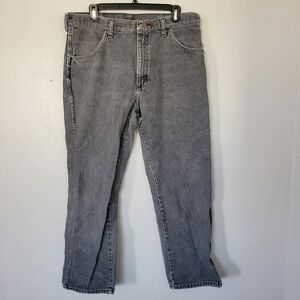 Rustler Vintage Jeans Black Denim Faded Wash Men's 36x30 36" Waist 30" Inseam
